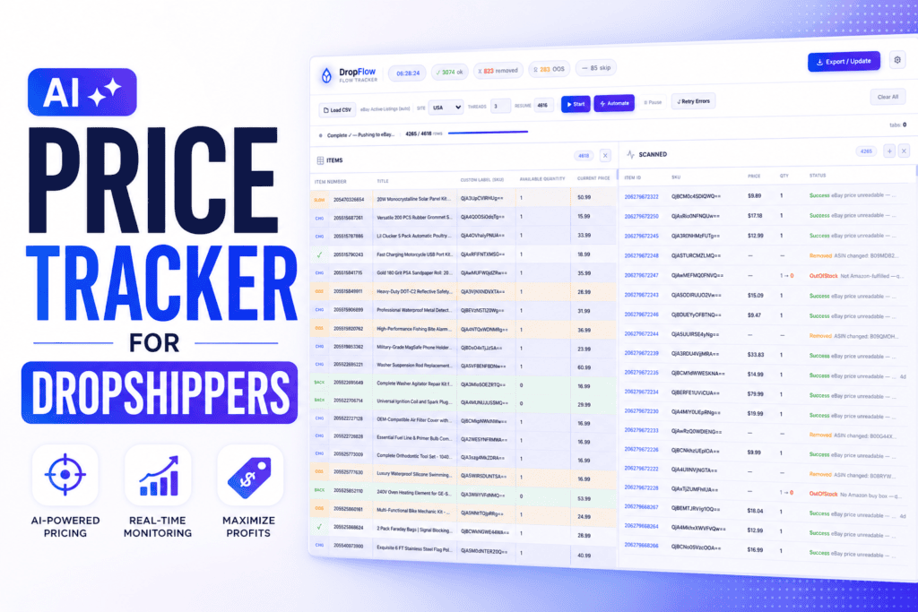 AI price tracking for eBay - comparison of top dropshipping price monitoring tools 2026