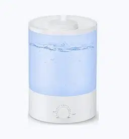 Blue cool mist humidifier product photo