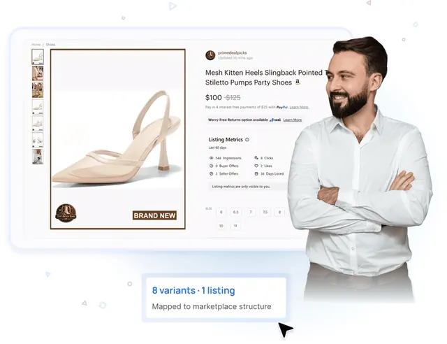 Multi-variant product mapped into a single listing